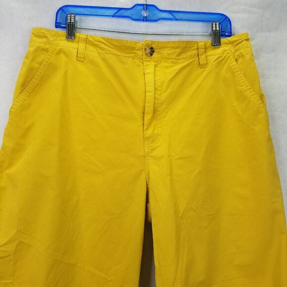 Sundance Junie Jo Chino Pants Womens Petite 14 Clover Yellow Straight Leg Cotton - Picture 2 of 15